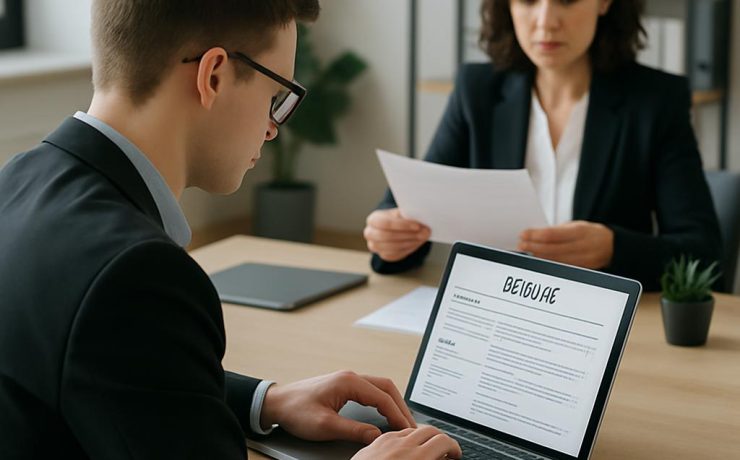 Entry-level job seeker creating a professional resume