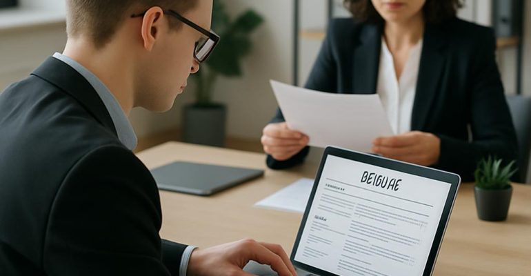 Entry-level job seeker creating a professional resume